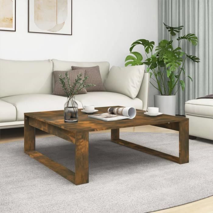 VidaXL Table basse Chêne fumé 100x100x35 cm Bois d'ingénierie 815999