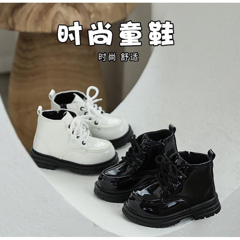 Kids Martin Boots Boys Girls Soft Sole Anti-Slip Short Casual Leather Look