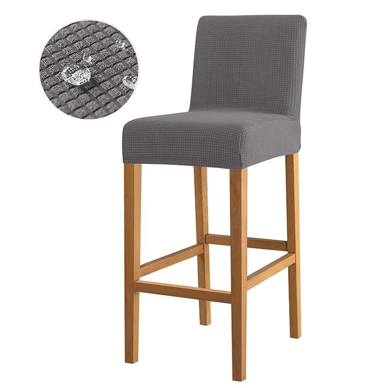 Водонепроницаемый чехол на барный стул, эластичные чехлы на стулья с короткой спинкой, съемные моющиеся, против царапин, против грязи, защита для сидений для домашнего декора