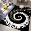 Music Note Carpet for Living Room Bedroom Hallway Balcony Entrance Doormat Floor Mat Large Soft Anti-slip Area Rug Home Decor