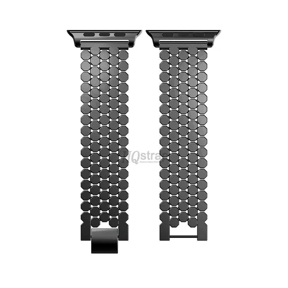 Металлический ремешок для Apple Watch 45мм 44мм серии 10 46мм 42мм Браслет для iwatch 9 8 7 6 SE 5 40мм 41мм Ultra2 49мм ремешок