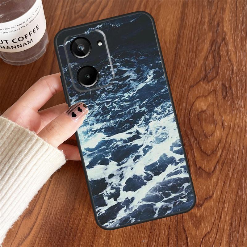 Синие Морские Волны Море Для Realme GT6 GT7 Pro 10 11 12 13 14 15 Pro Plus C55 C71 C65 C63 C61 C53 C67 C35 C75 Чехол