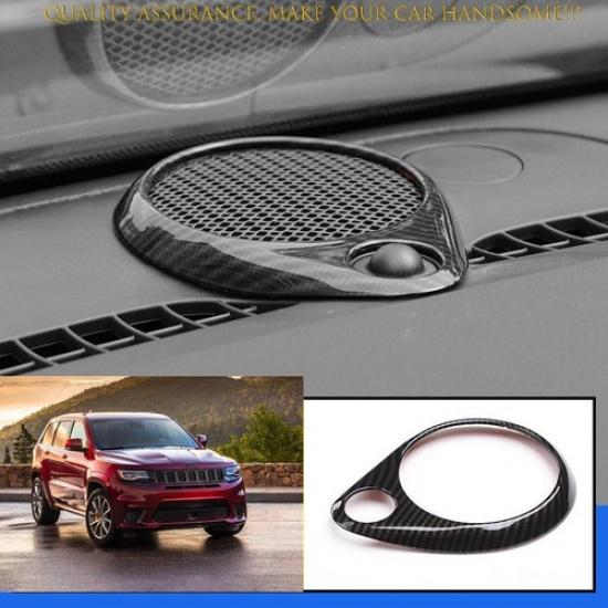 For Jeep Grand Cherokee 2011-2021 Carbon Fiber Dash Speaker Sound Cover Trim 1PC