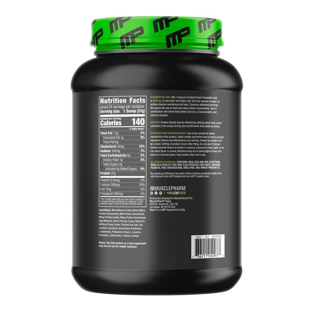 MusclePharm Combat Protein Powder, Chocolate Milk, 2 Lbs (0.9 Kg)