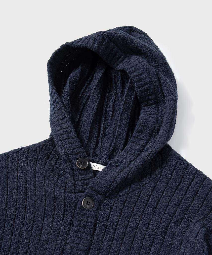 NONBLANK Boucle Hoodie Knit_Navy