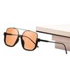 Premium sunglasses brown new premium unisex transparent double beam retro black large frame glasses