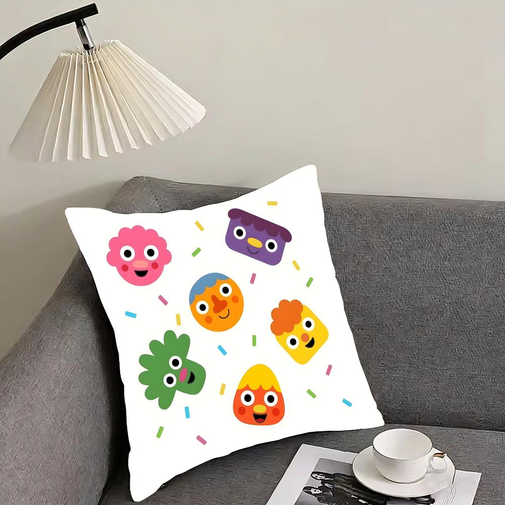 NNoodle PalsS Cartoon Cushion Cover Pillowcase Ultra Soft Skin Friendly Fabric Cloud Like Comfort Concealed Zipper
