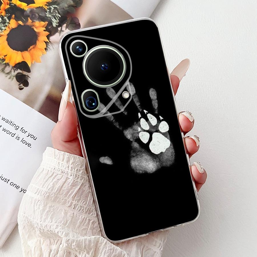 For Huawei Pura 70 Ultra Case Cute Cat Flower Soft Silicone Funda for Huawei Pura70 Pura 70 Pro+ Shockproof Cover Capa