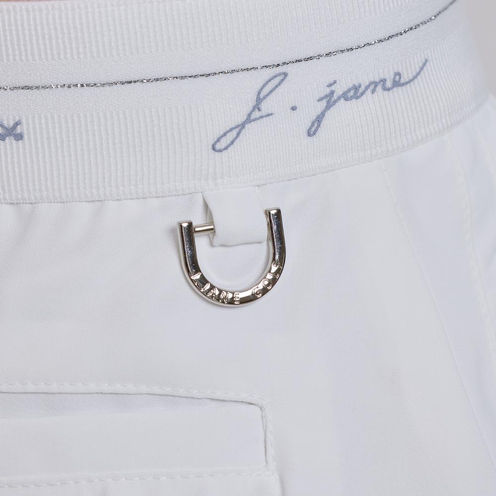 J Jane Asymmetrical Chiffon Pleated Skirt (White)