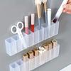 Настенный ящик для хранения прозрачный органайзер для косметики с 3 отделениями держатель для косметических инструментов косметическая подставка для пинцетов ножниц