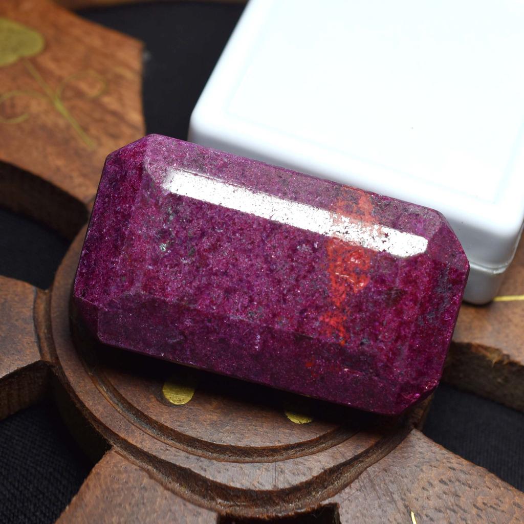 232.25 Ct Natural CERTIFIED Red Ruby Emerald Shape Rare Huge Size Loose Gemstone AM-226