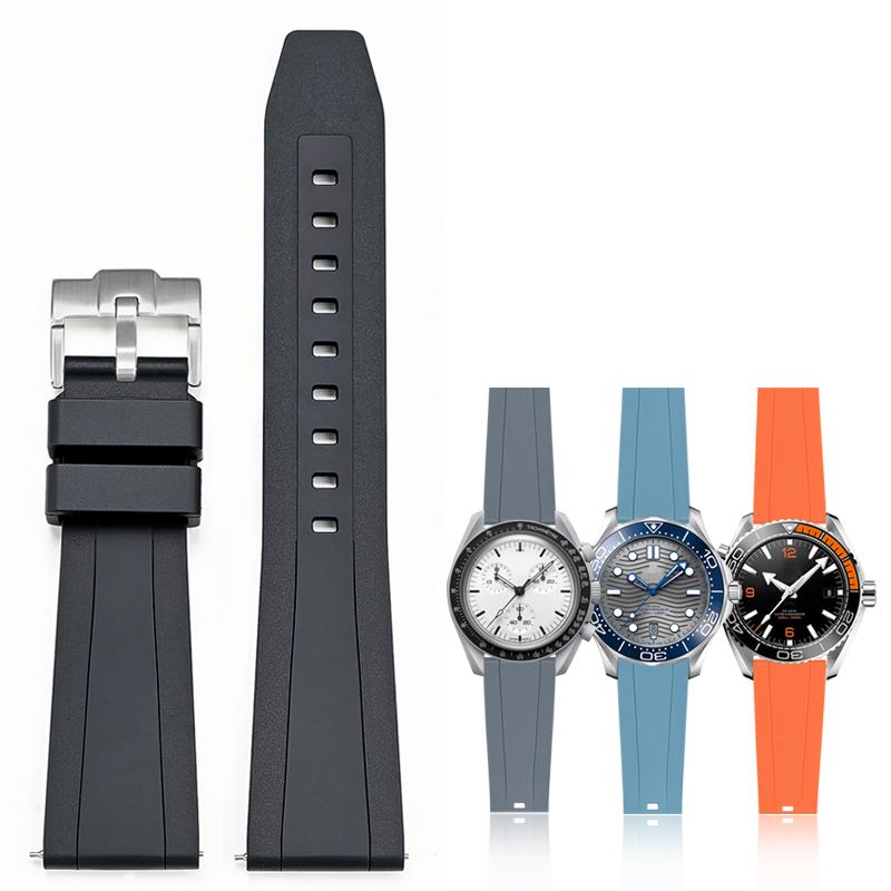 Новейший силиконовый ремешок для часов Samsung Ultra Omega Seiko PROSPEX Panerai 20 мм 22 мм 24 мм быстросъемный резиновый ремешок для часов