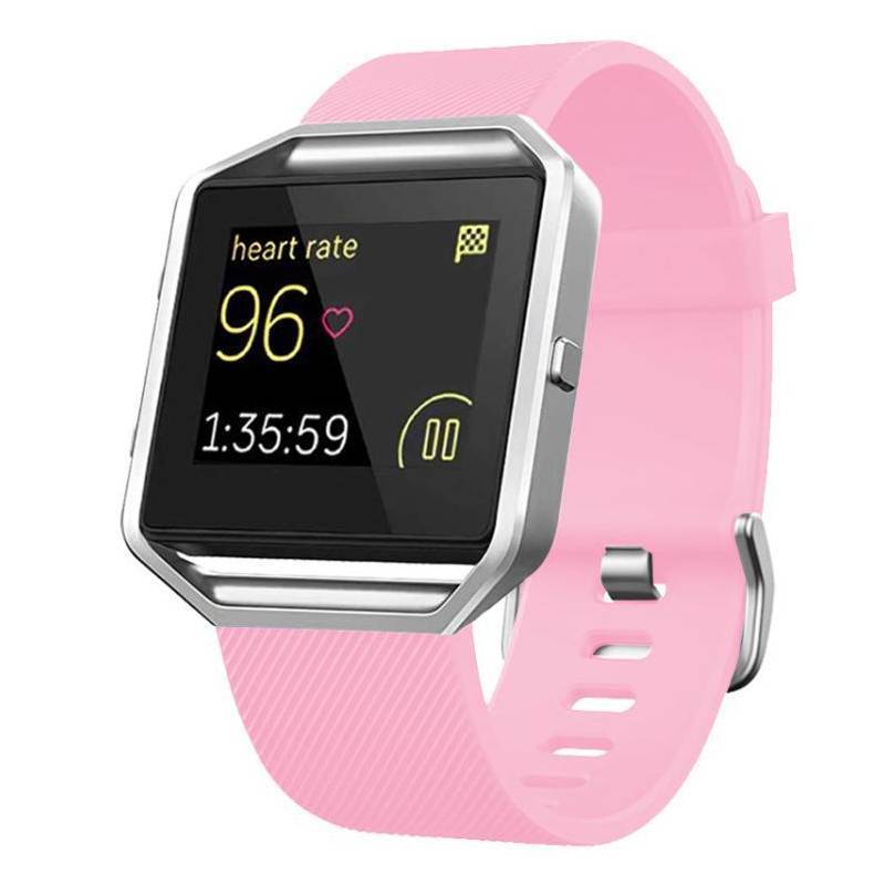 For Fitbit Blaze Genuine Silicone Strap With Card Buckle For Sports And Casual Use