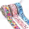 1 Yard Crystal Rhinestone Trim Self Adhesive Colorful Stone Diamond Strip Sewing Drill Tape DIY Clothing Hair Dress Drill Stick