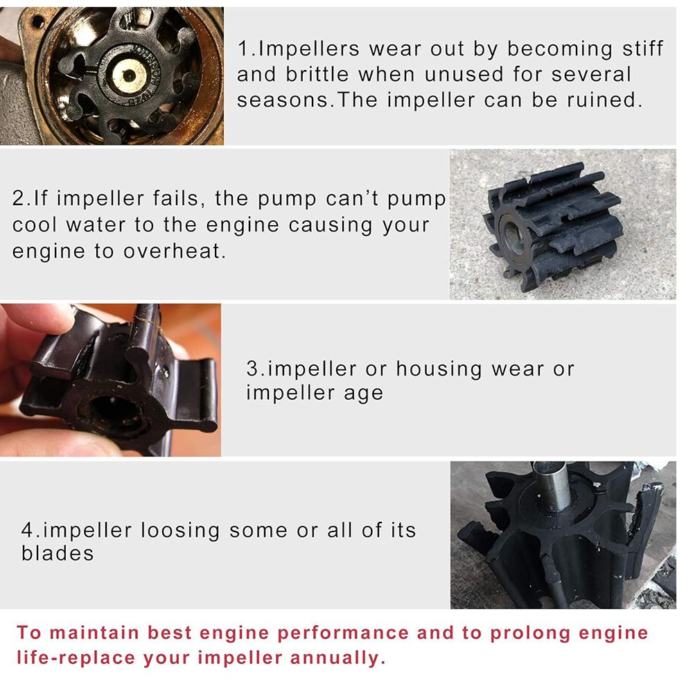 61N-W0078-11 Комплект для ремонта крыльчатки водяного насоса для Yamaha 4-тактный F25 25 л.с. 2-тактный C30 Подходит для моделей: 61N-W0078, 61N-W0078-00