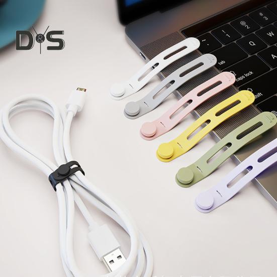 38Pcs/Set Silicone Cable Tie Writable Label Tag Earphone Phone Power Cord Bundling Strap Reusable Elastic Wire Management Organizer Wrap