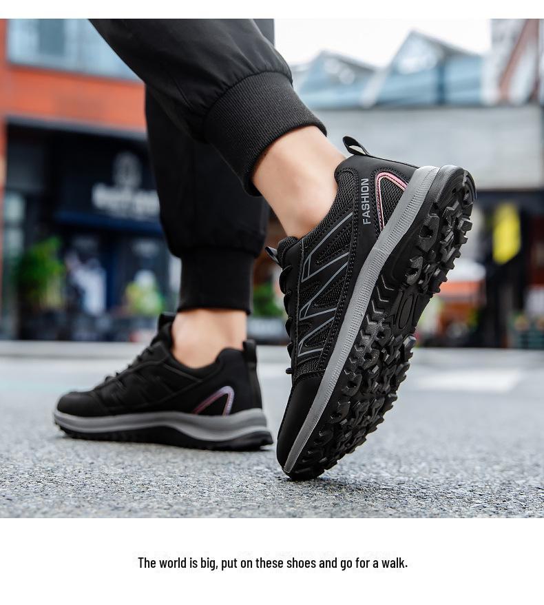 Men's Summer Outdoor Walking & Running Shoes - Breathable Mesh, Non-Slip, Soft Sole, Suitable for Middle-Aged & Elderly.