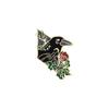 Bird Feather Lapel Pin Bag Brooches Gothic Enamel Pin Crow Raven Badges Metal Brooch Cartoon Badges