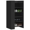 VidaXL Shoe Cabinet Black 52x37.5x100 Cm Engineered Wood, Shoe Storage, Storage Cabinet of 848445