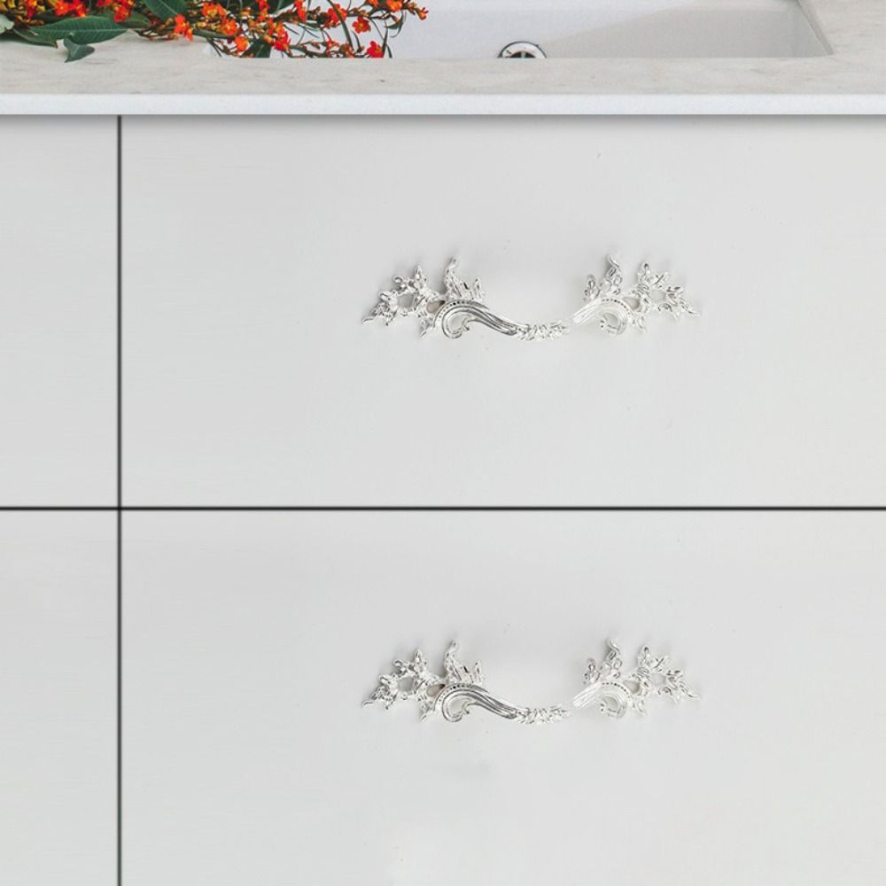 Zinc Alloy Cabinet Door Handles European Style Wardrobe Door Handles  For Wardrobe Installation