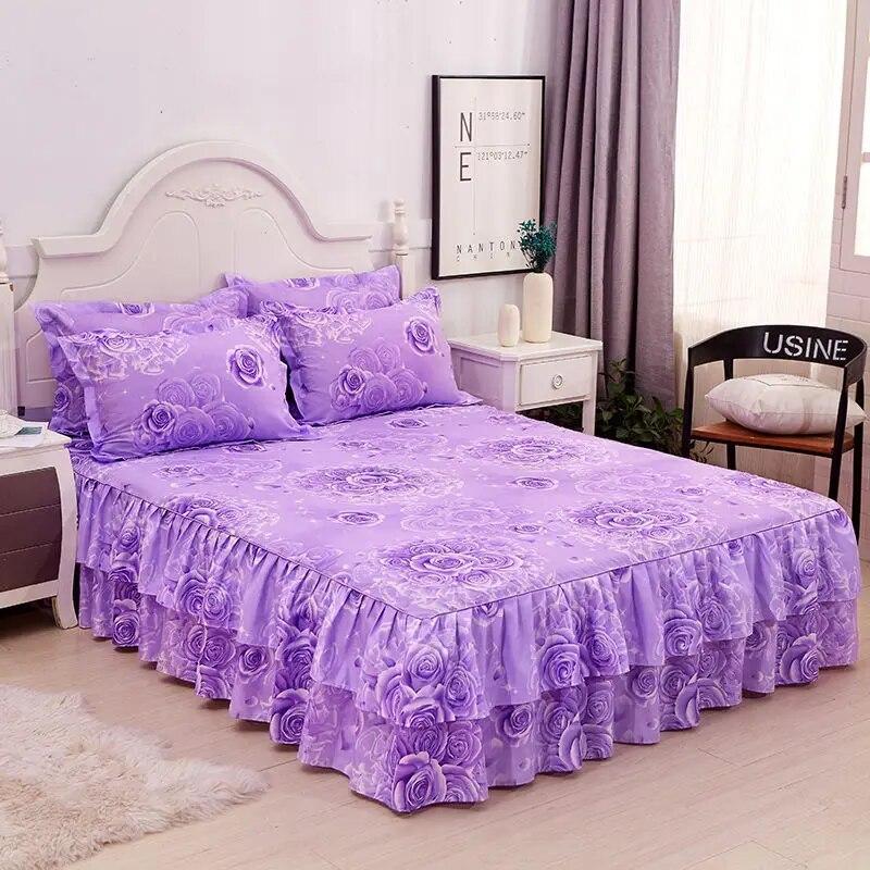 Korean Version Bed Skirt Style Single Piece Bed Sheets Bed Covers Mattresses Anti Slip Protective Covers Dust Covers