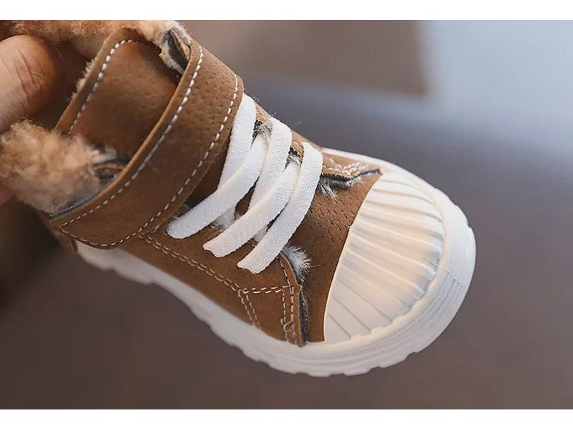 Зимние детские водонепроницаемые ботинки Martin 2024 года с бархатной подкладкой для мальчиков и девочек