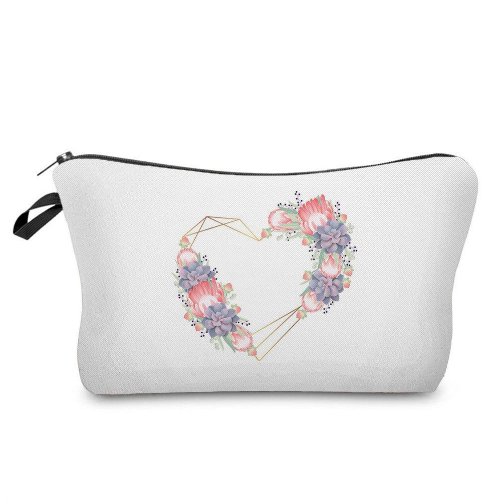 Женская косметичка с принтом Love для организации туалетных принадлежностей, дорожный органайзер для хранения 6385
