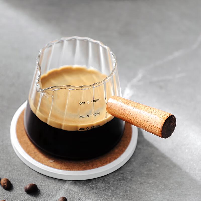 Стеклянный питчер для эспрессо и молока Bincoo со шкалой