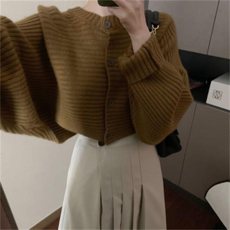 Кардиган, свитер 2023, осень/зима, новая верхняя одежда, высокая мода, вязаный стиль, французский нишевый модный короткий свитер для девочек, женский