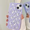 Ins фиолетовый чехол для Iphone 13 Pro Max Xsmax 12 Promax 11 X Xr, силиконовый мягкий чехол с милым кроликом и мультяшным кроликом, милый чехол для телефона Conque