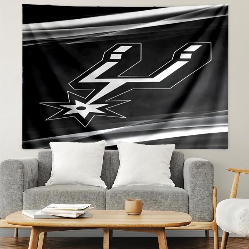 Antonio Spurs Logo Quick-Dry Tapestry Hanging for Bedroom,Livingroom, Playroom,Decor Art Room Wall Tapestry Holiday and Birthday Gifts