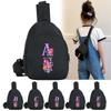 Anime Cartoon K-Pop Demon Hunters Printed Kawaii Chest Pack for Boy Girl Shoulder Bag Student Portable Crossbody Pouch Christmas chest bag Kid Gift