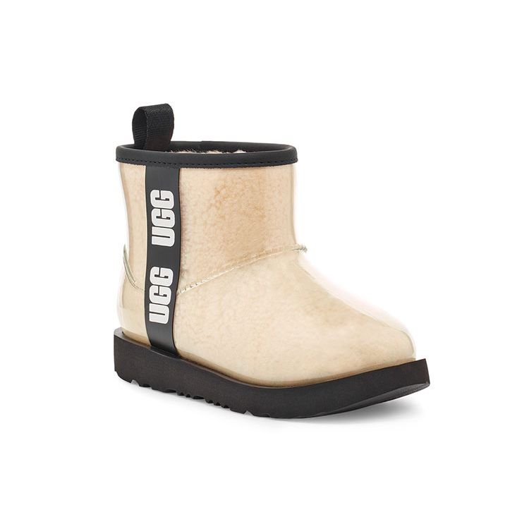 UGG Classic Clear Mini II Boot Kids Natural Black Kids Sneakers Cream 1112386K-NBLC