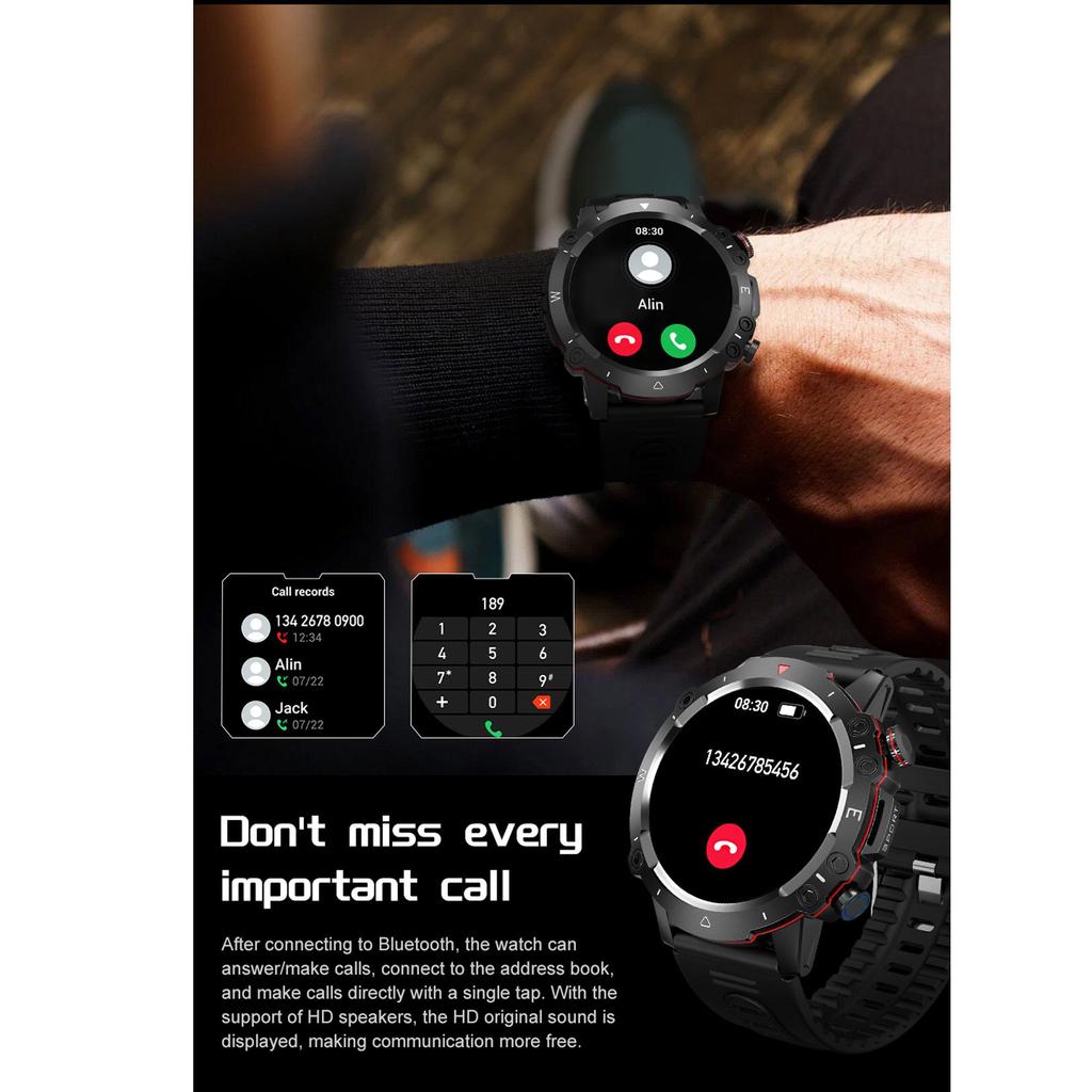 SmartWatch Men AMOLED Outdoor Sport Track Heart Rate Health Monitor Ip67 Waterproof Bluetooth Call Smart Watch