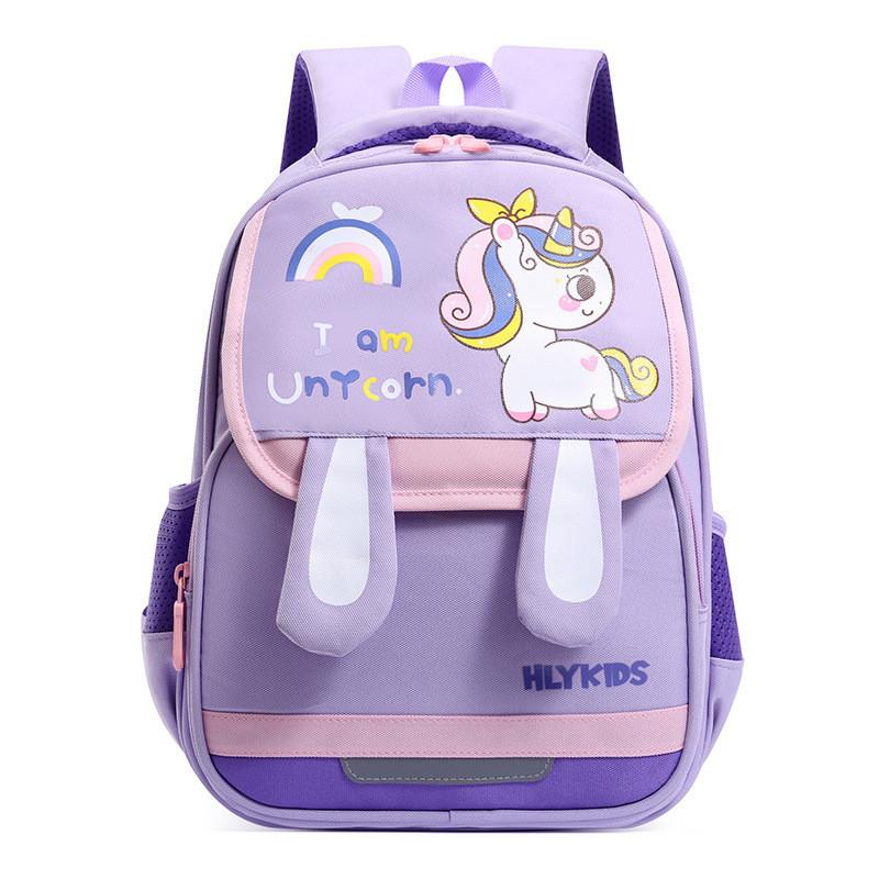 Adorable Unicorn Backpack For Kids Lightweight Cartoon Dinosaur Design School Bag