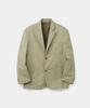 Coor Washed Linen Blend Two-Button Blazer (Beige)