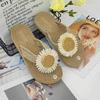 Ethnic Braid Women's Hemp Sandals Trendy Outdoor Flip-Flops Fashionable Flower Beach Toe Post Slippers
