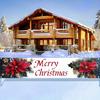 Merry Christmas Holiday Outdoor Christmas Banner, Garden Fence Porch Party Decor