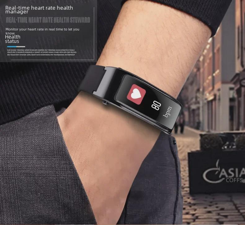 Умный браслет Y3Plus: Цветной экран, Bluetooth-музыка и звонки, мониторинг сердечного ритма и сна, шагомер и напоминание о звонках 2 в 1