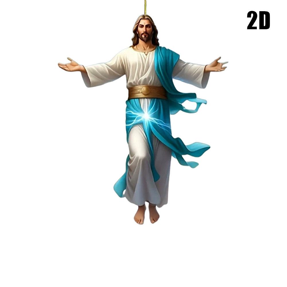 Acrylic Car Ornaments Divine Hanging Ornament, Cross For Car Mirror Hanging Christian Gifts For Men Women Xmas Gifts