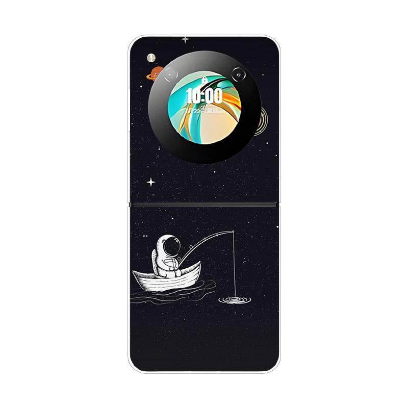 Чехол для ZTE Nubia Flip NX724J Модный Расписной Прозрачный Жесткий ПК Складной Для ZTE Libero Flip 5G A304ZT Прозрачная Крышка Телефона Funda