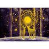 MISITU Micro Piece Jigsaw Puzzle, 1000 Pieces, Landscape Painting, Starry Sky, Night, Forest, Animals, Deer, Nature, Gift, Birthday, Christmas,