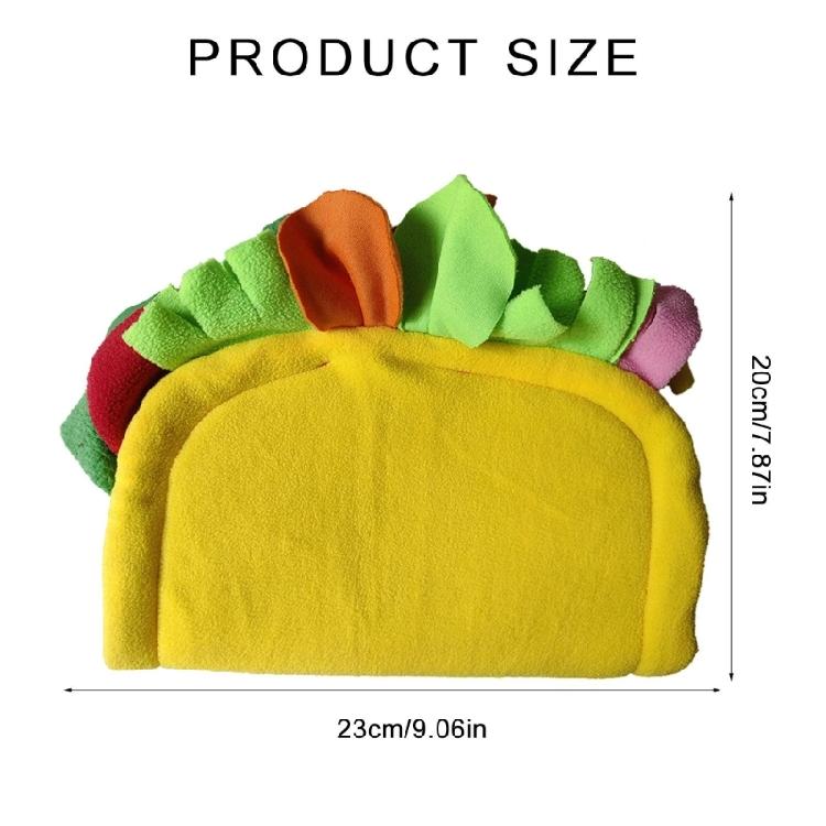 Plush Hamster Nest Plush Toy Habitats Decors Hideout Viewing Room Tacos Shape
