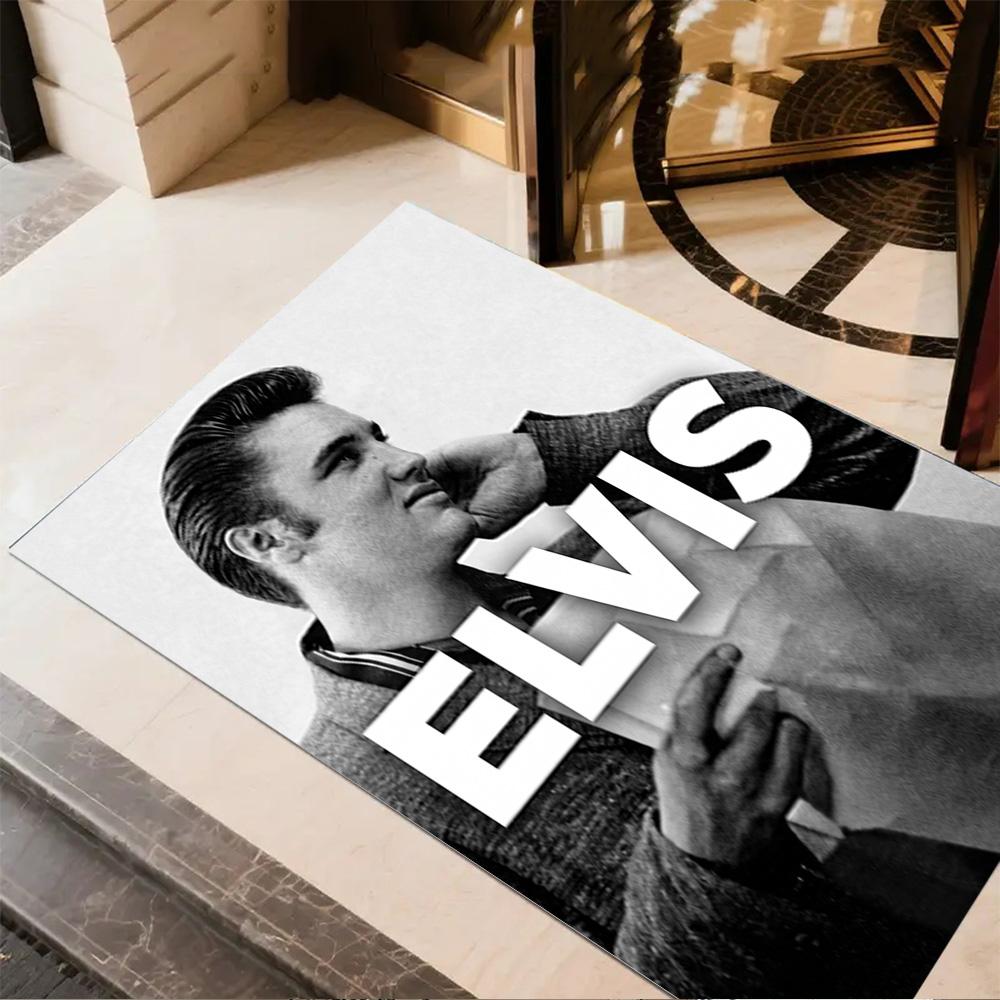 Elvis Presley Legend Floor Mat Design for Entryway Dining Room Playrooms Study room Antislip Carpet Office home decor Spiritual Gift