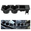 Car Front Center Console Drink Cup Holder + Coin Holder Tray for BMW 3Series E46 1998-2004 Black