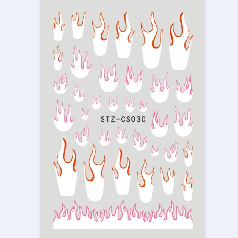 Abstract Line DIY Nail Stickers for Women Girls Nail Art Decorations Rose Gold Spring 3D Sliders for Manicure Nail Polish Decals