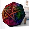 Rainbow Pentagram Tapestry, Colorful Star Wall Hanging for Witchcraft Decor, Spiritual Art, and Bohemian Vibes Umbrella, Cute Umbrella with Cute Desig