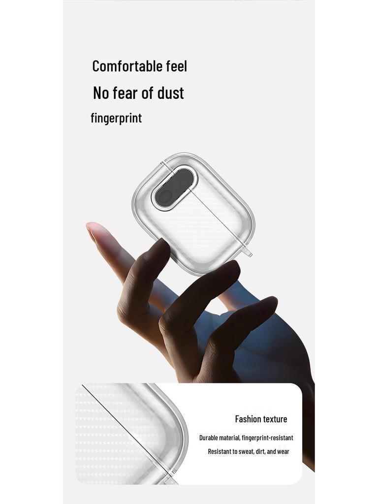 AirPods Pro & AirPods 3 Transparent Ice Crystal Carbon Fiber Protective Case