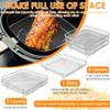 New Air Fryer Rack Stainless Steel Gril Dehydrator Rack Air Fryer Accessories Oven Steamer Roasting Rack Baking Cooking Tools