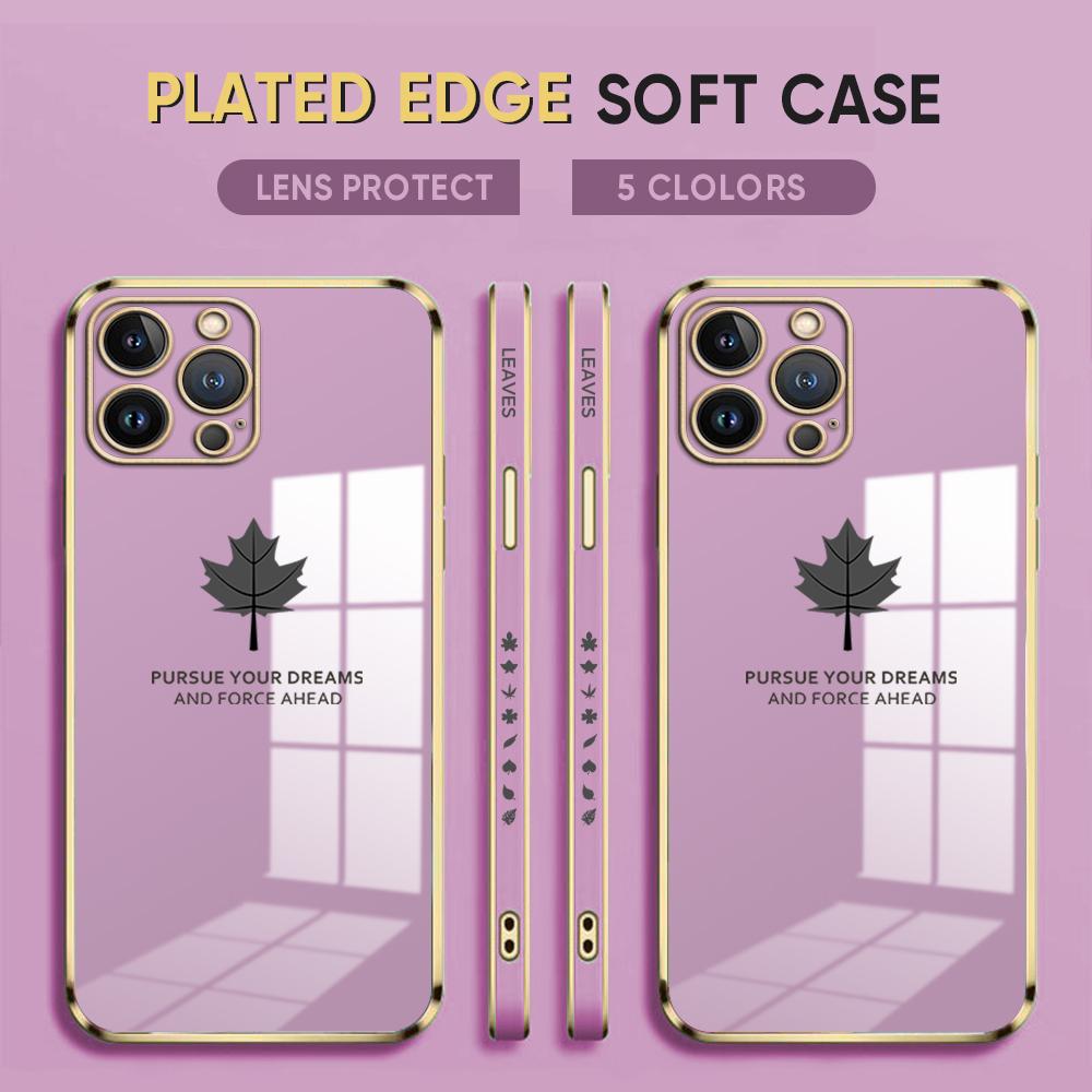 Чехол для телефона с покрытием из кленового листа для iPhone 11 13 15 Samsung Galaxy A52 Xiaomi Redmi 12C Note 10 Pro Oneplus Мягкие чехлы для смартфонов